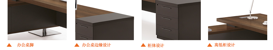 君悅系列鋼木辦公桌細節